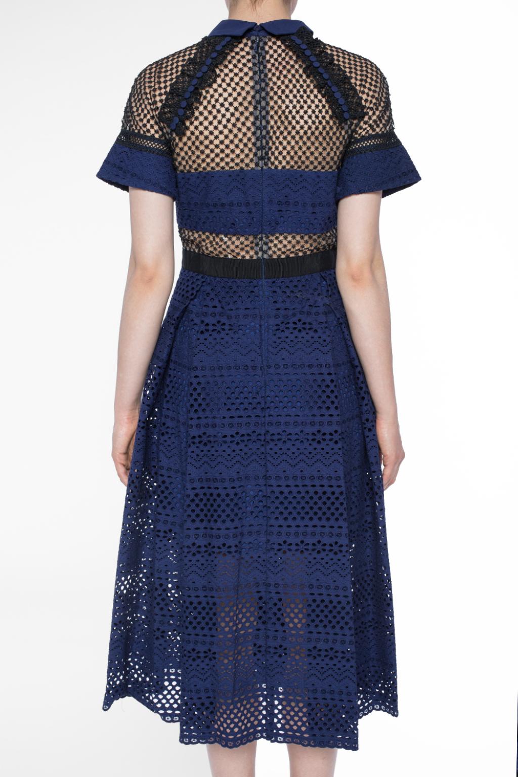 Pleated openwork dress Self Portrait - Vitkac GB